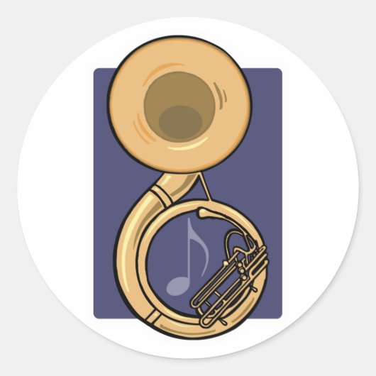 sousafon ronde sticker (Voorkant)