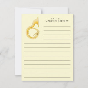 Sousaphone Marching Band Music Teacher Musician Bedankkaart