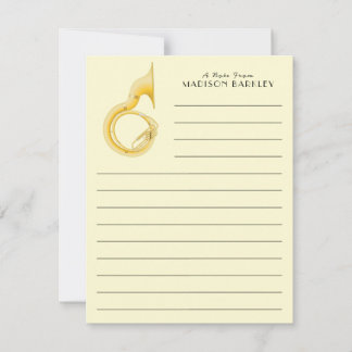 Sousaphone Marching Band Music Teacher Musician Bedankkaart