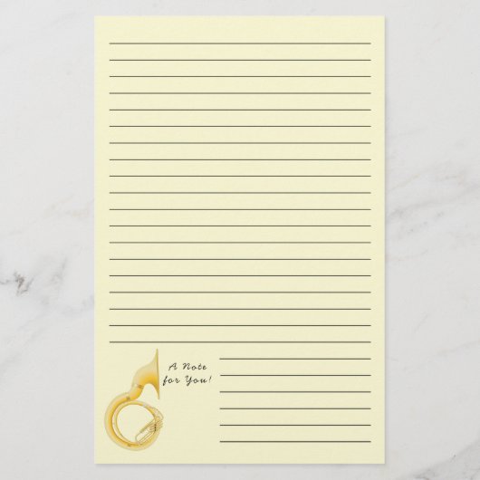 Sousaphone Marching Band Music Teacher Musician Briefpapier (Achterkant)