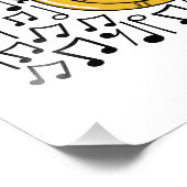 Sousaphone Musical Notes Messing Musicus Foto Afdruk (Hoek)