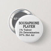 Sousaphone Player Hot Air Ronde Button 5,7 Cm (Voorkant /achterkant)