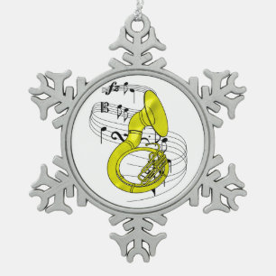 Sousaphone Tin Sneeuwvlok Ornament