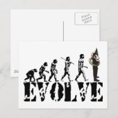 Sousaphone Tuba Tubas Evolution Musical Art Briefkaart (Voorkant / Achterkant)