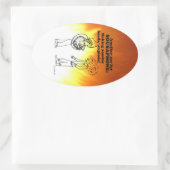 Sousaphone Zombie Explode Sticker Oval (Sac)