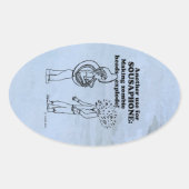 Sousaphone Zombie Explode Sticker Oval (Devant)