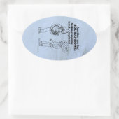 Sousaphone Zombie Explode Sticker Oval (Sac)