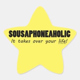 Sousaphoneaholic Life Star Sticker
