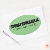 Sousaphoneaholic Life Sticker ovale (Enveloppe)