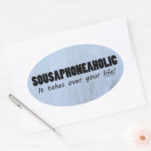 Sousaphoneaholic Life Sticker ovale (Enveloppe)