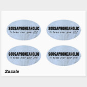 Sousaphoneaholic Life Sticker ovale (Feuille)