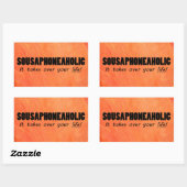 Sousaphoneaholic Life Sticker rectangulaire (Feuille)