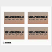 Sousaphoneaholic Life Sticker rectangulaire (Feuille)