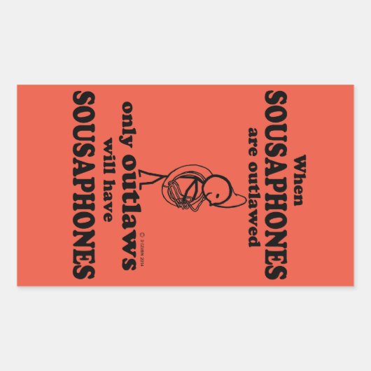 Sousaphones interdit Sticker Rectangulaire (Devant)