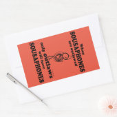Sousaphones interdit Sticker Rectangulaire (Enveloppe)