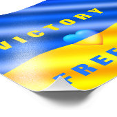 Soutenez la force de l'Ukraine Poster drapeau ukra (Coin)