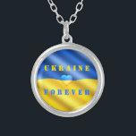 Soutenez le collier Ukraine - Liberté<br><div class="desc">Soutenez l'Ukraine Colliers en argent - Liberté - Paix - Drapeau ukrainien - Ensemble ! Vous pouvez également transférer Support Ukraine à plus de 1000 produits Zazzle ! Nous Sommes Avec L'Ukraine !</div>