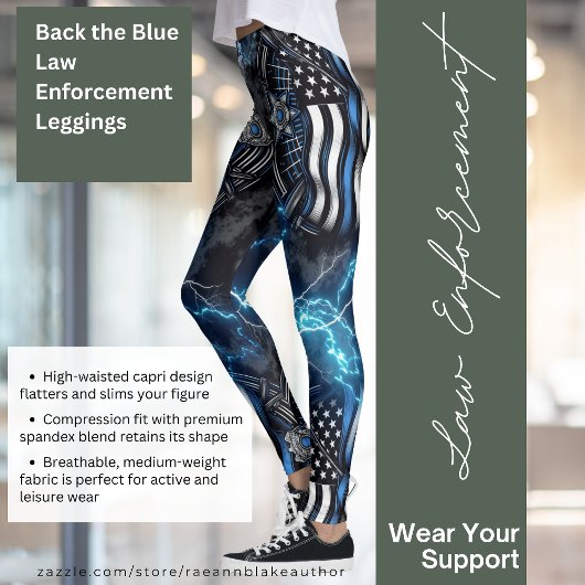 Soutenez les Blue Law Enforcement Leggings