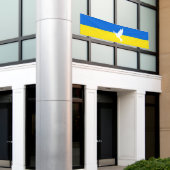 Soutenez l'Ukraine Bannière pacifiste Drapeau ukra (Bâtiment extérieur)