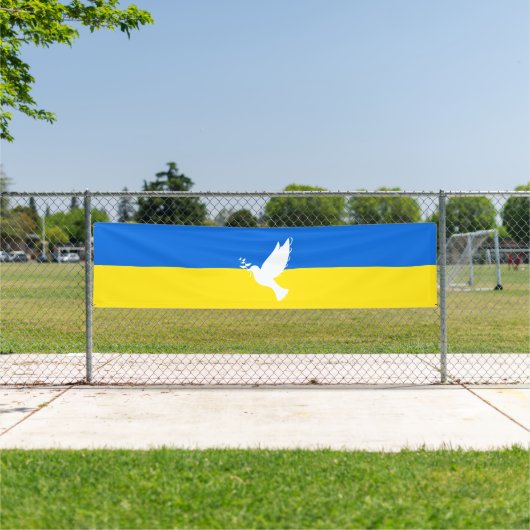 Soutenez l'Ukraine Bannière pacifiste Drapeau ukra (Insitu)