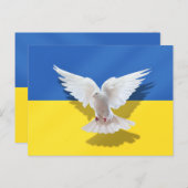 Soutenez l'Ukraine Carte postale Peace Dove Freedo (Devant / Derrière)
