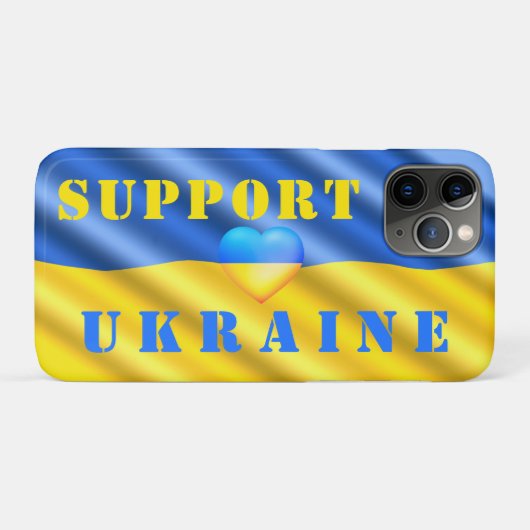 Soutenez l'Ukraine coque iphone drapeau ukrainien (Dos (Horizontal))