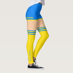 Soutenez l'Ukraine Leggings couleurs drapeau ukrai