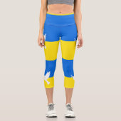 Soutenez l'Ukraine Leggings Peace Dove drapeau ukr (Recto)