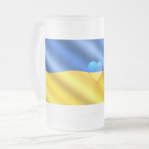 Soutenez l'Ukraine - Mug de bière en verre - Liber