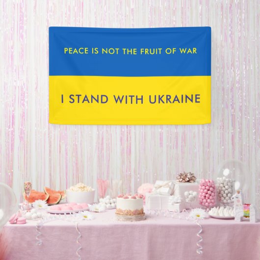 Soutenez l'Ukraine Personnalisée Bannière du drape (Fête)