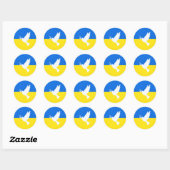 Soutenez l'Ukraine Sticker Peace Dove drapeau ukra (Feuille)