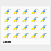 Soutenez l'Ukraine Sticker Peace Dove drapeau ukra (Feuille)