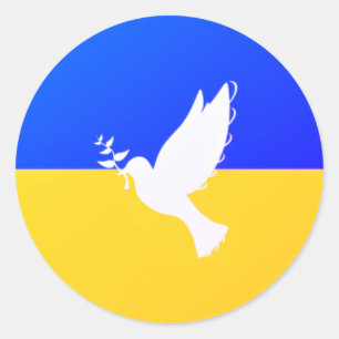 Soutenez l'Ukraine Stickers Dove de Paix - Liberté