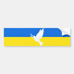 Soutenez l'Ukraine Stickers pare-chocs Peace Dove
