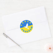 Soutenez l'Ukraine Stickers Peace Dove drapeau ukr (Enveloppe)