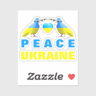 Soutenez l'Ukraine Stickers Peace Dove - Liberté