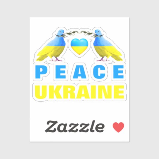 Soutenez l'Ukraine Stickers Peace Dove - Liberté (Feuille)