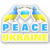 Soutenez l'Ukraine Stickers Peace Dove - Liberté (Recto)