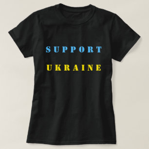 Soutenez L'Ukraine T-Shirt Drapeau De La Liberté E