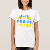 Soutenez l'Ukraine T-shirt Peace Dove - Liberté (Devant)