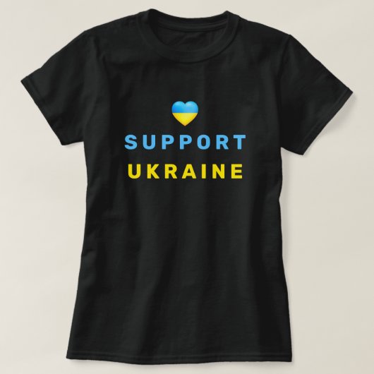 Soutenez l'Ukraine T-shirt Ukraine drapeau Liberté (Design devant)