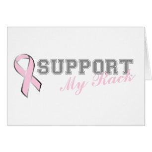 Soutenez ma carte de ruban de rose de support