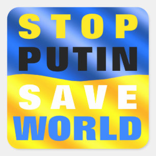 Soutenez Ukraine Sticker Stop poutin Save World