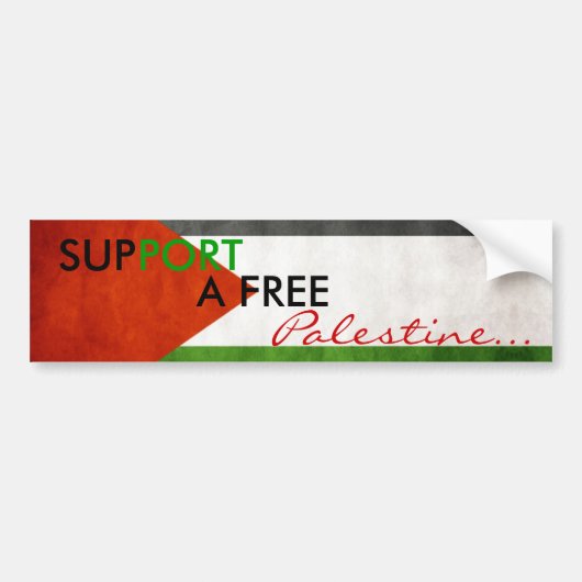 Soutenez un autocollant Free Palestine Bumper (Devant)