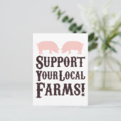 Soutenez Vos Fermes Locales ! Carte postale (Debout devant)