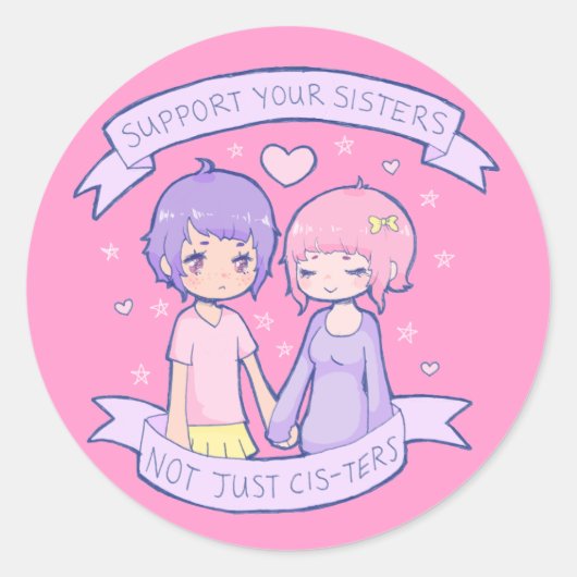 Soutenez votre autocollant de soeurs (Devant)
