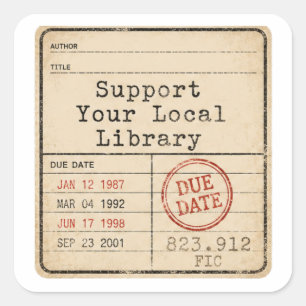 Soutenez Votre Bibliothèque Locale - Étiquette de 