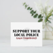 Soutenez Votre Police Locale Carte Postale (Debout devant)