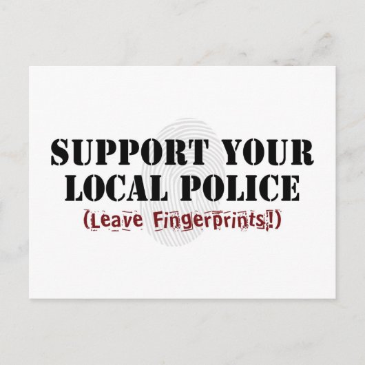 Soutenez Votre Police Locale Carte Postale (Devant)
