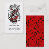 Soutenu pour chanter des cartes de visite (Devant / Derrière)